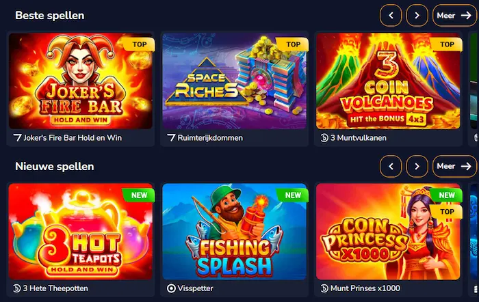 MaxiSpin Casino games